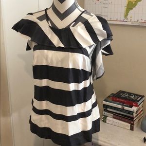 White and blue Stripped Blouse